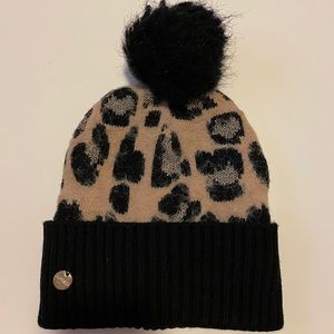 Express Leopard Pom Beanie